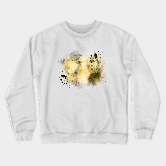 Yellow abstract watercolor background Crewneck Sweatshirt by HJstudioDesigns